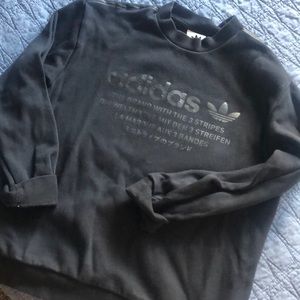 Black Adidas crew neck sweatshirt